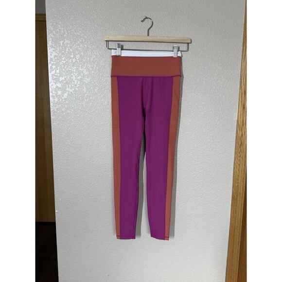 Wilo The Label Color Block Legging Size XS Pink Ginger Ribbed - Picture 1 of 4